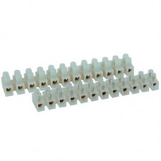 Κλέμμα 4mm² 12 Πόλων PE 80°C Λευκή